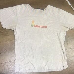 Marmot White Tee with Logo